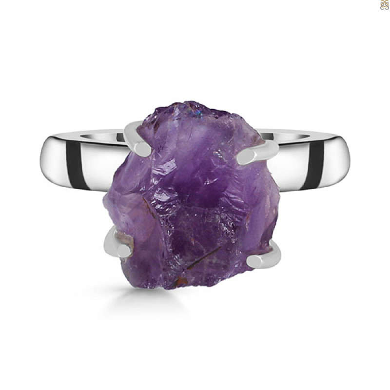 Amethyst Rough Ring-R-Size-10 AMT-2-105