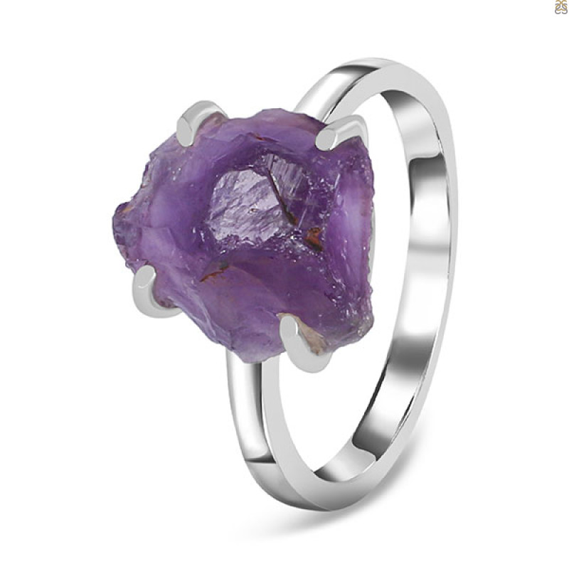 Amethyst Rough Ring-R-Size-10 AMT-2-105