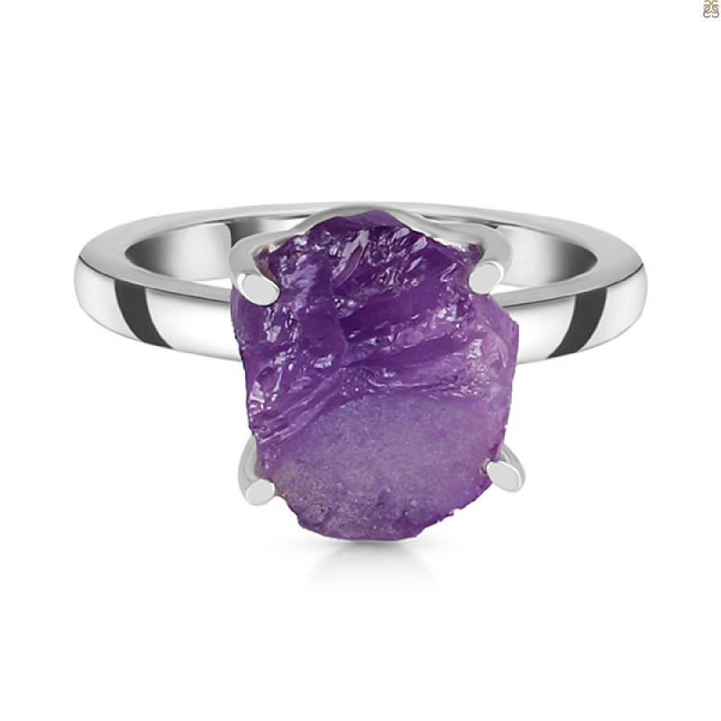 Amethyst Rough Ring-R-Size-6 AMT-2-108