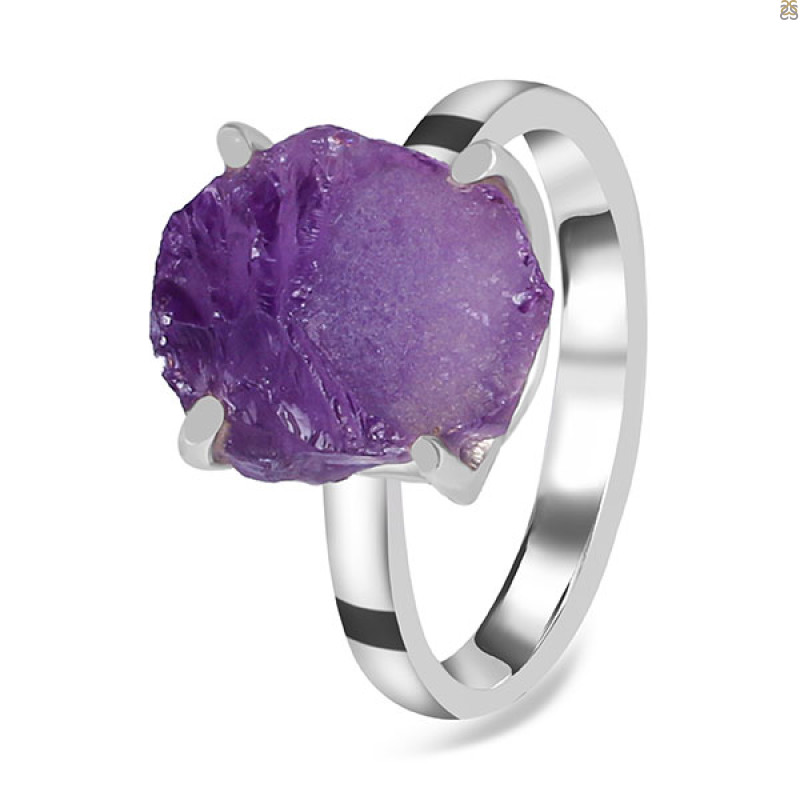 Amethyst Rough Ring-R-Size-6 AMT-2-108