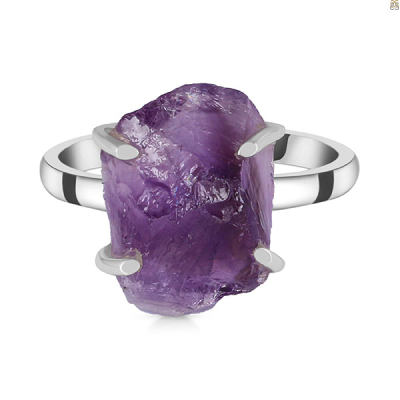 Amethyst Rough Ring-R-Size-9 AMT-2-110