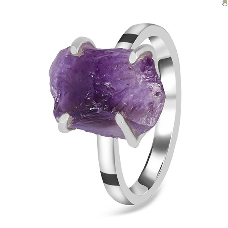 Amethyst Rough Ring-R-Size-9 AMT-2-110