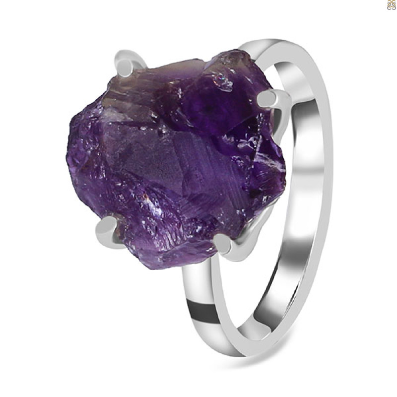 Amethyst Rough Ring-R-Size-6 AMT-2-113