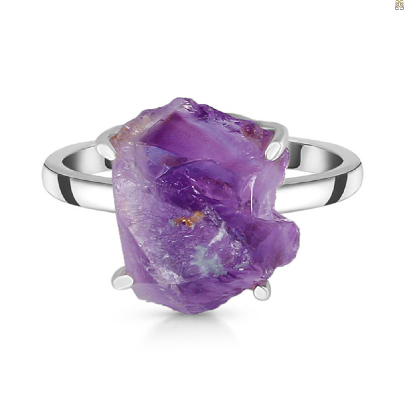 Amethyst Rough Ring-R-Size-8 AMT-2-119