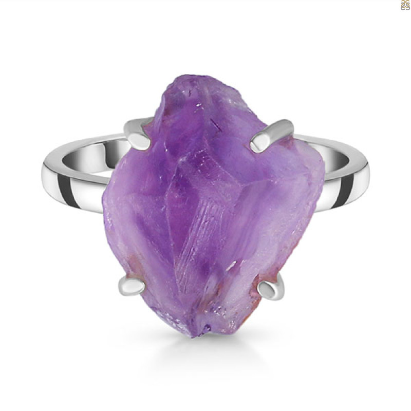 Amethyst Rough Ring-R-Size-7 AMT-2-122
