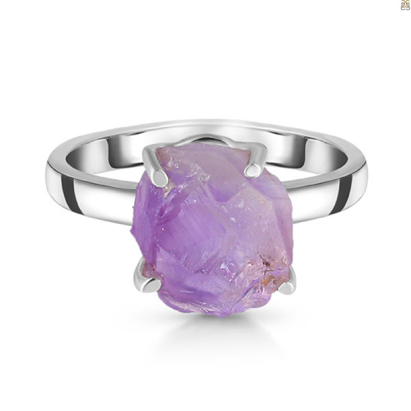 Amethyst Rough Ring-R-Size-9 AMT-2-124