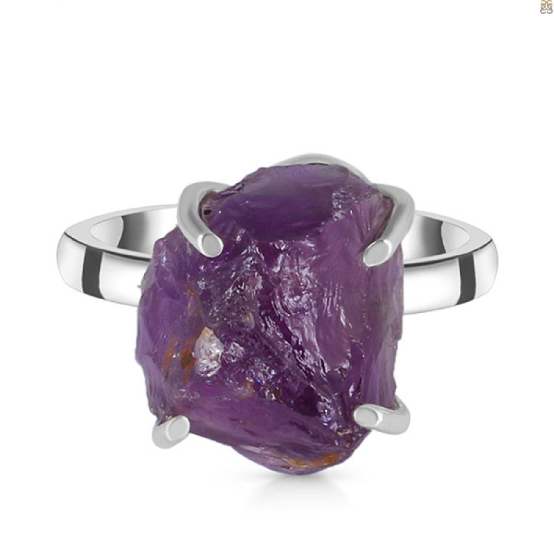 Amethyst Rough Ring-R-Size-8 AMT-2-129