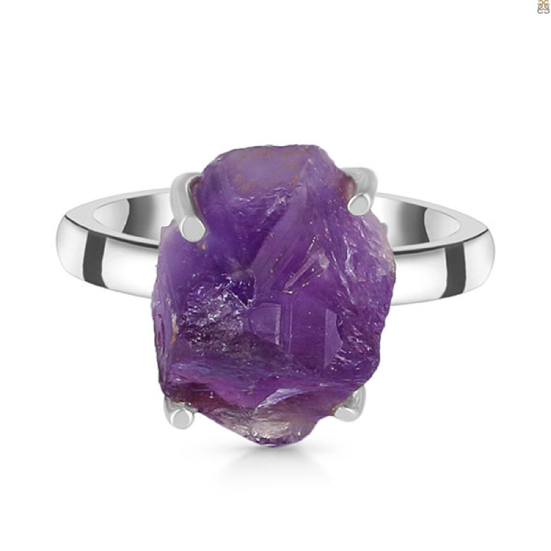 Amethyst Rough Ring-R-Size-9 AMT-2-130