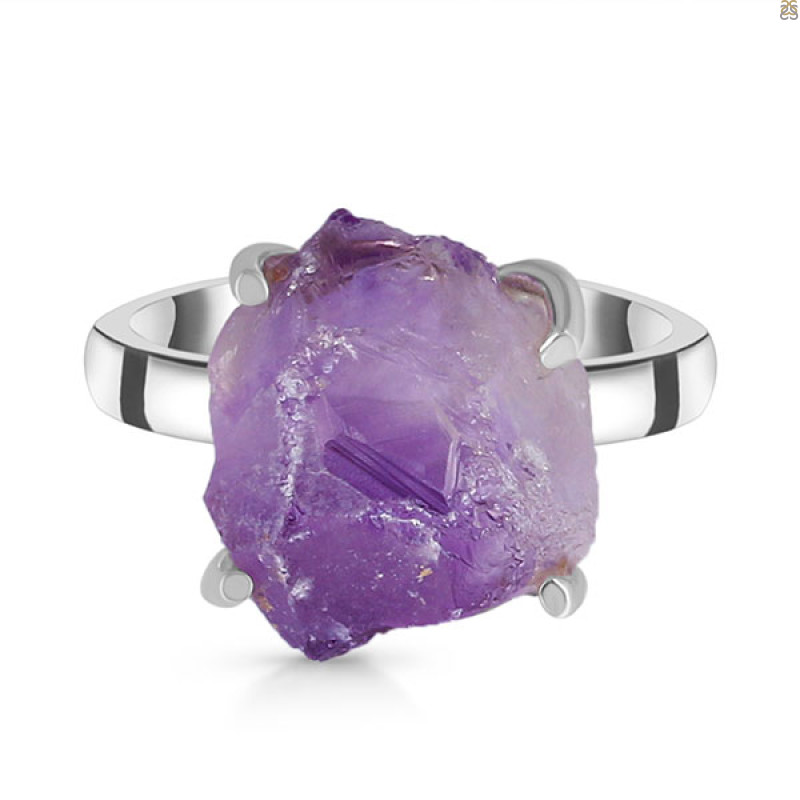 Amethyst Rough Ring-R-Size-6 AMT-2-132