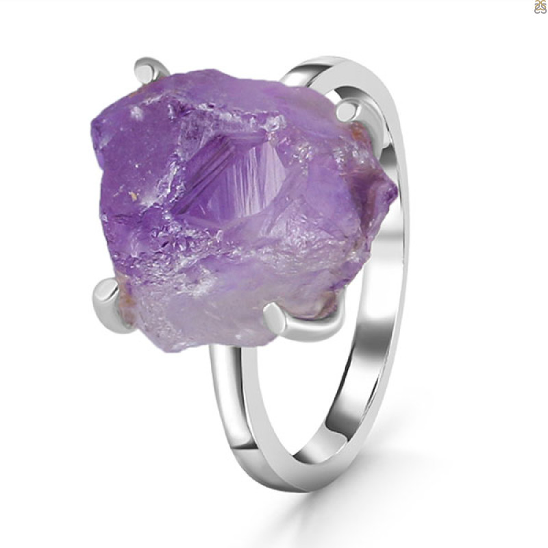 Amethyst Rough Ring-R-Size-6 AMT-2-132