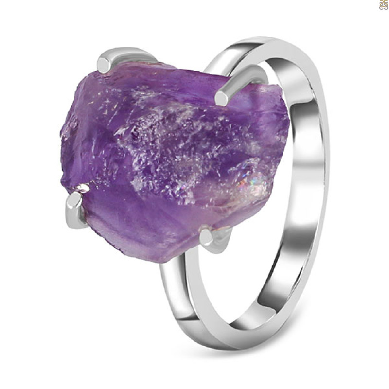Amethyst Rough Ring-R-Size-10 AMT-2-136
