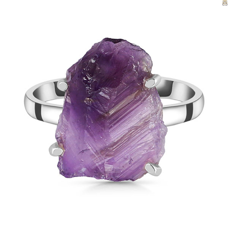 Amethyst Rough Ring-R-Size-9 AMT-2-137