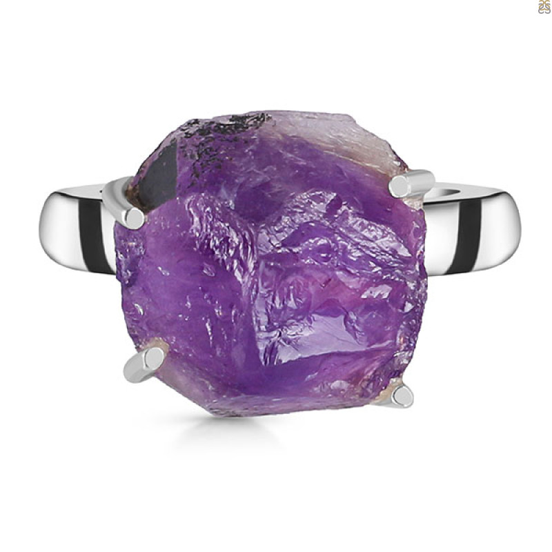 Amethyst Rough Ring-R-Size-9 AMT-2-138