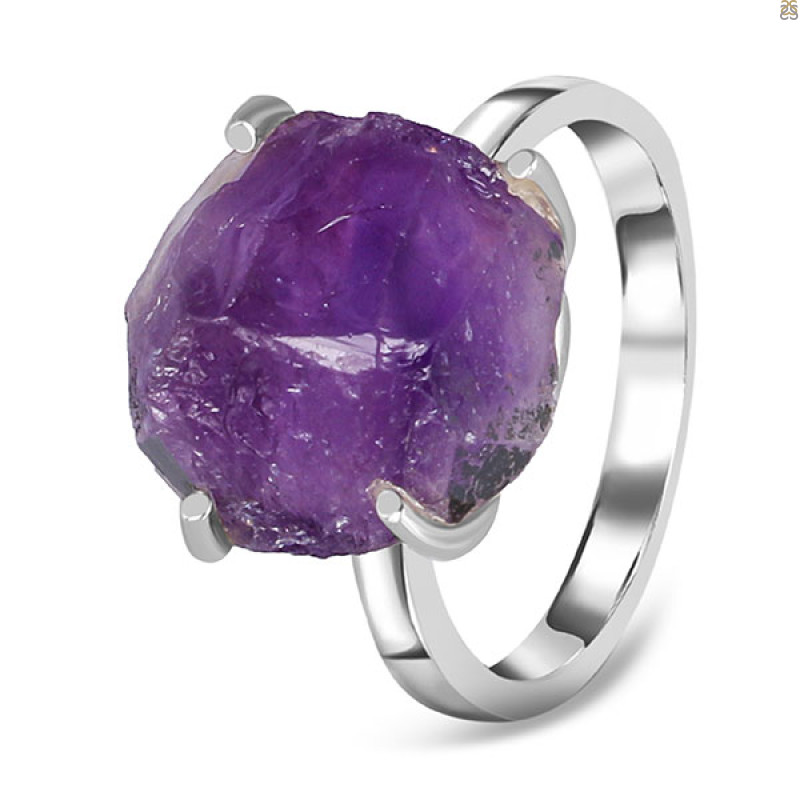Amethyst Rough Ring-R-Size-9 AMT-2-138