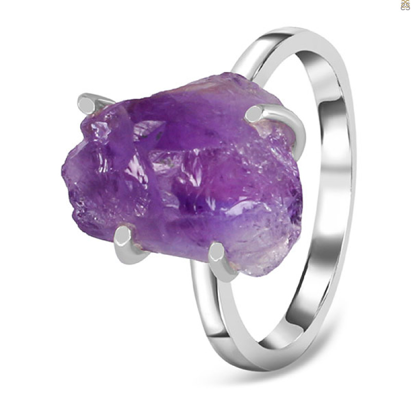 Amethyst Rough Ring-R-Size-9 AMT-2-142