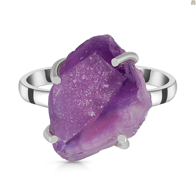 Amethyst Rough Ring-R-Size-9 AMT-2-144