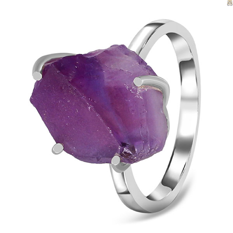 Amethyst Rough Ring-R-Size-9 AMT-2-144
