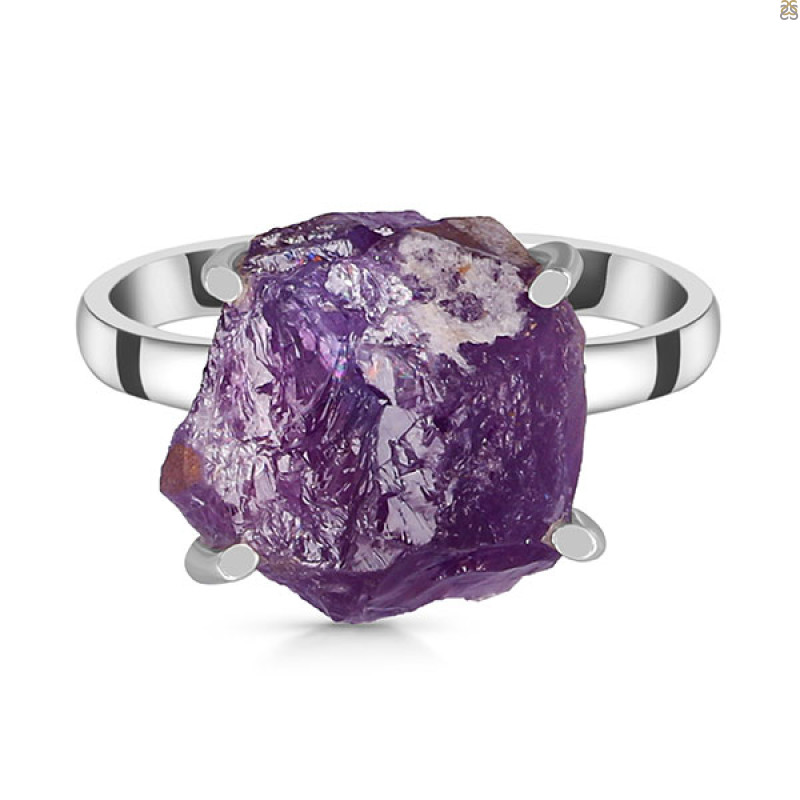 Amethyst Rough Ring-R-Size-8 AMT-2-145
