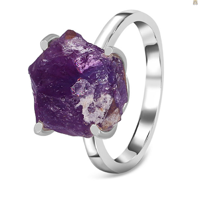 Amethyst Rough Ring-R-Size-8 AMT-2-145