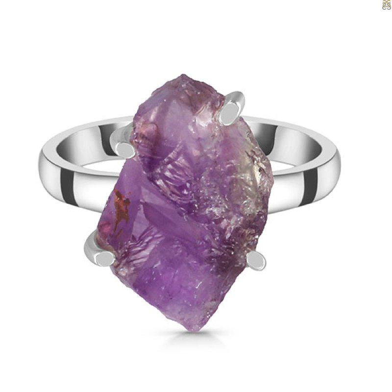 Amethyst Rough Ring-R-Size-8 AMT-2-147