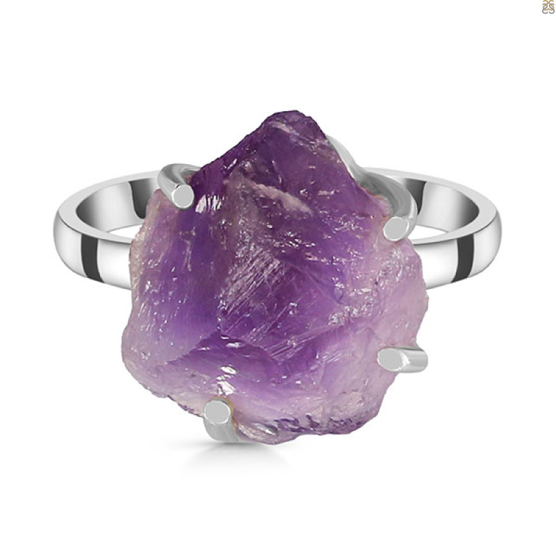 Amethyst Rough Ring-R-Size-8 AMT-2-150