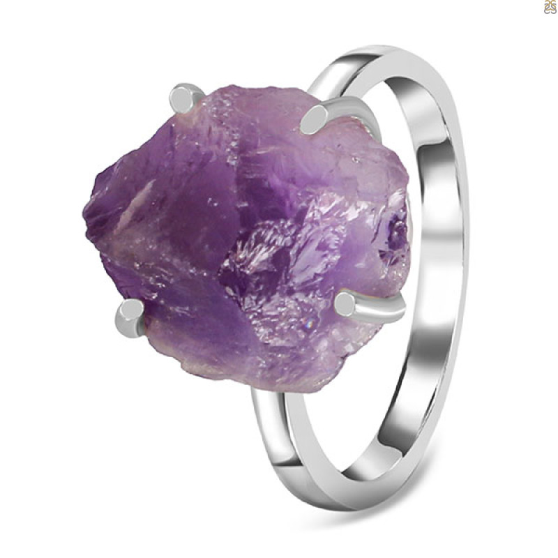 Amethyst Rough Ring-R-Size-8 AMT-2-150