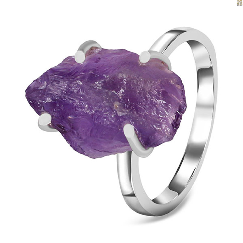 Amethyst Rough Ring-R-Size-8 AMT-2-153