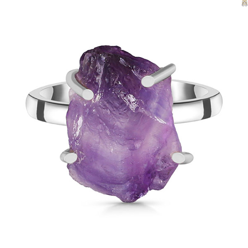 Amethyst Rough Ring-R-Size-8 AMT-2-154