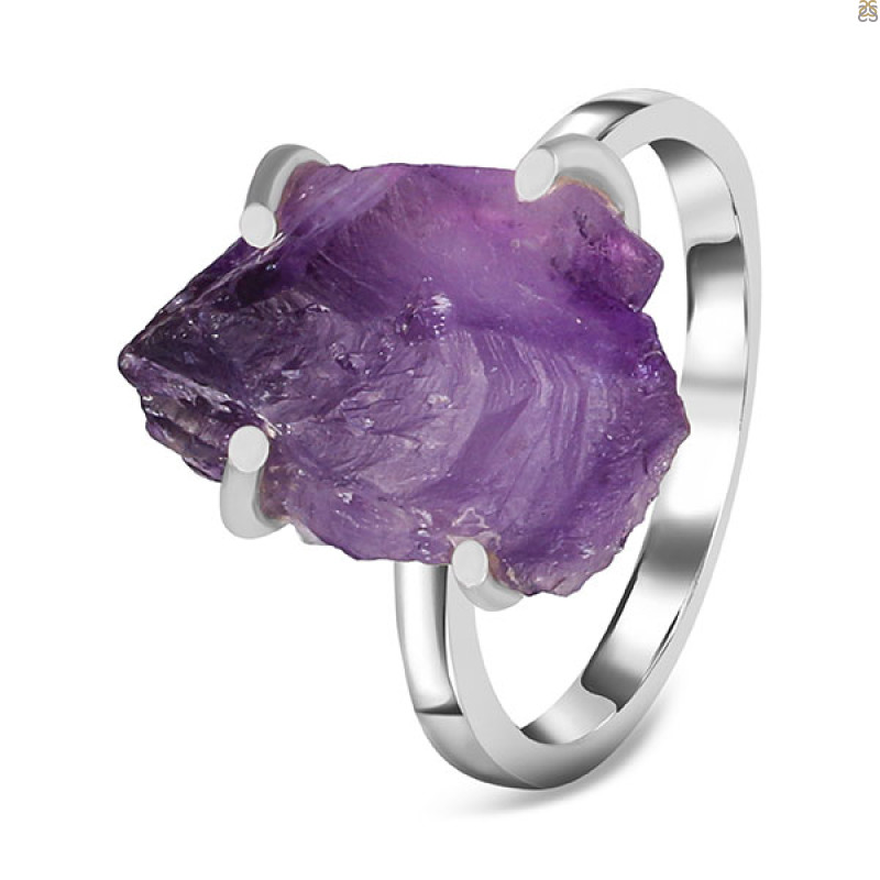 Amethyst Rough Ring-R-Size-8 AMT-2-154
