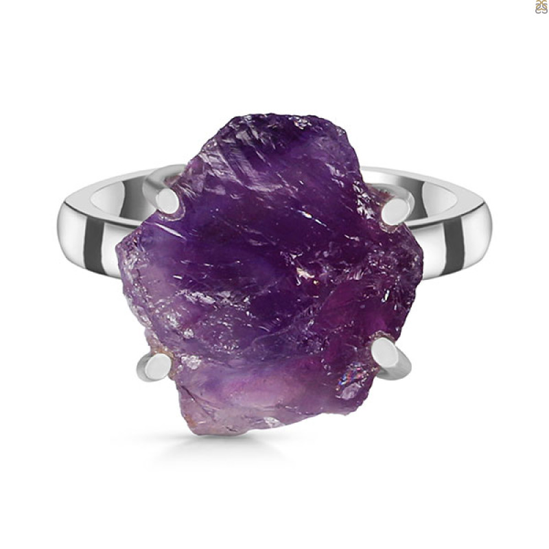 Amethyst Rough Ring-R-Size-8 AMT-2-155