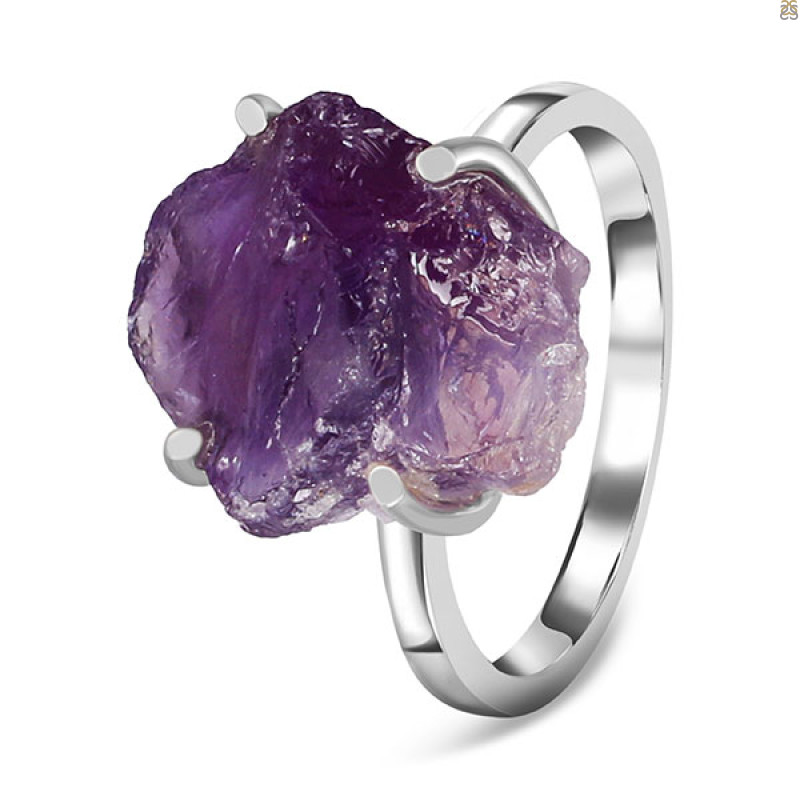 Amethyst Rough Ring-R-Size-8 AMT-2-155