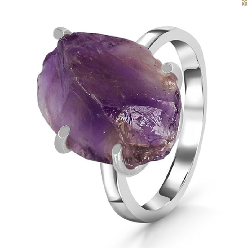 Amethyst Rough Ring-R-Size-8 AMT-2-157