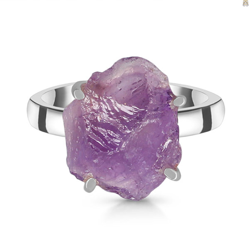 Amethyst Rough Ring-R-Size-8 AMT-2-158