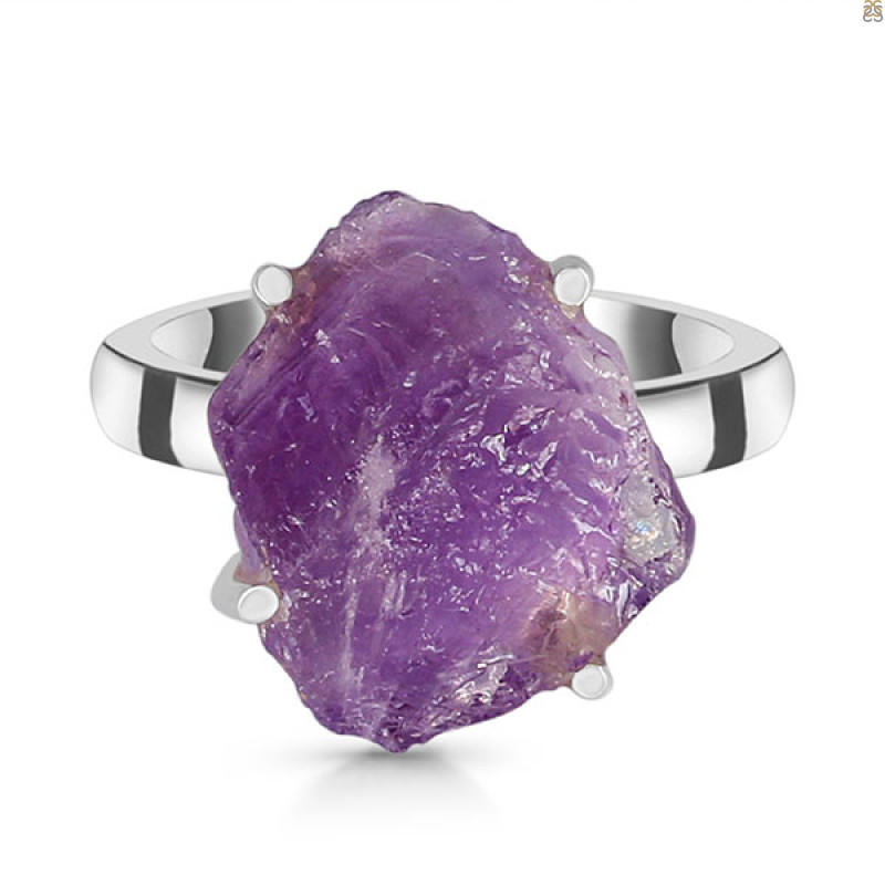 Amethyst Rough Ring-R-Size-8 AMT-2-159