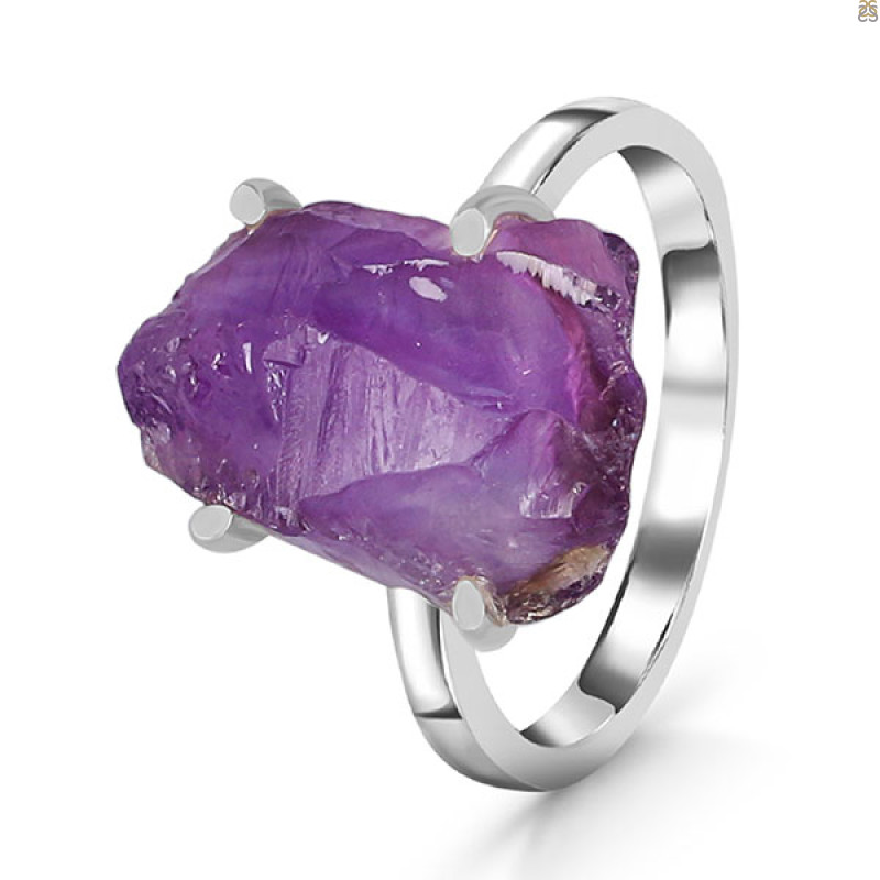 Amethyst Rough Ring-R-Size-8 AMT-2-160