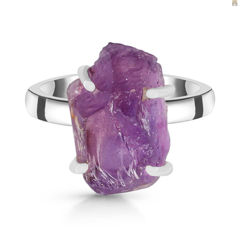 Amethyst Rough Ring-R-Size-8 AMT-2-165