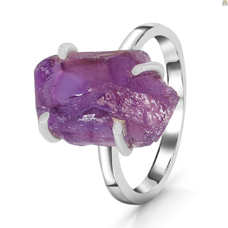 Amethyst Rough Ring-R-Size-8 AMT-2-165