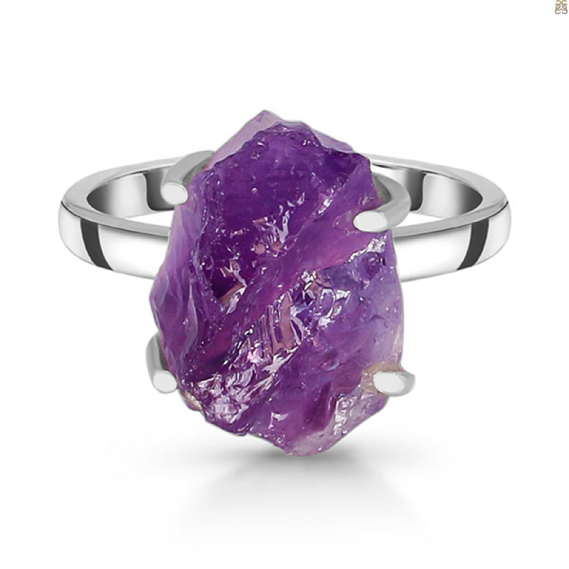 Amethyst Rough Ring-R-Size-8 AMT-2-167