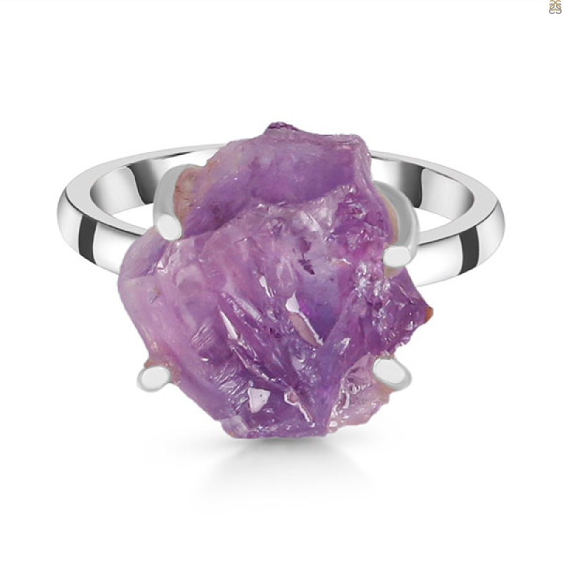 Amethyst Rough Ring-R-Size-8 AMT-2-168
