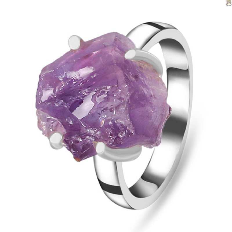 Amethyst Rough Ring-R-Size-8 AMT-2-168