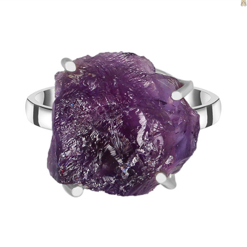 Amethyst Rough Ring-R-Size-9 AMT-2-169