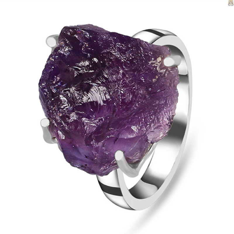 Amethyst Rough Ring-R-Size-9 AMT-2-169