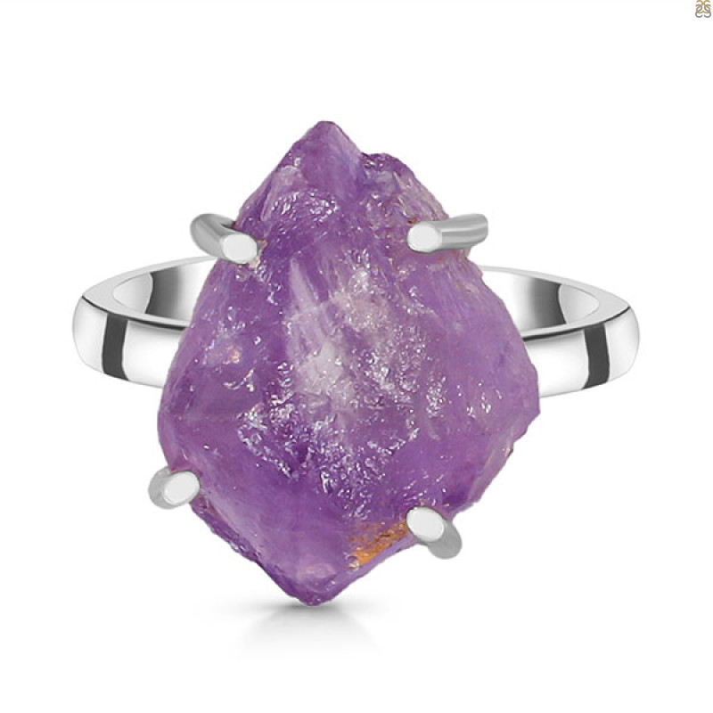 Amethyst Rough Ring-R-Size-8 AMT-2-170