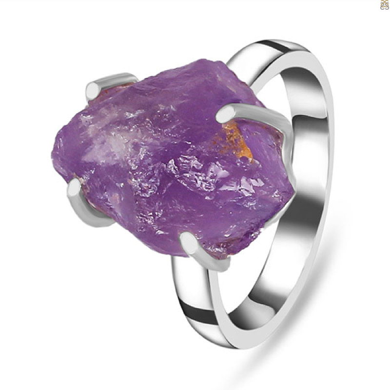 Amethyst Rough Ring-R-Size-8 AMT-2-170