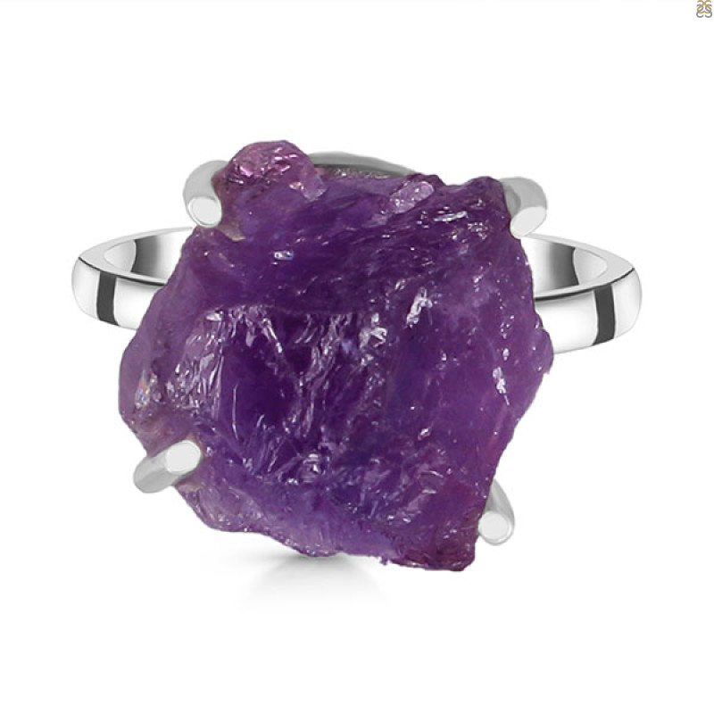 Amethyst Rough Ring-R-Size-7 AMT-2-171