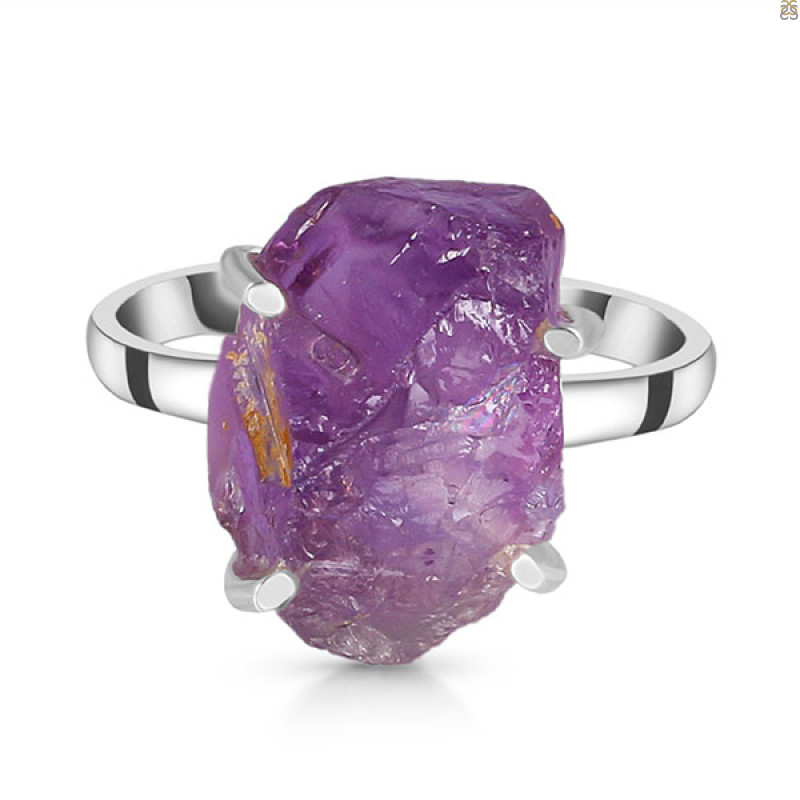 Amethyst Rough Ring-R-Size-8 AMT-2-173