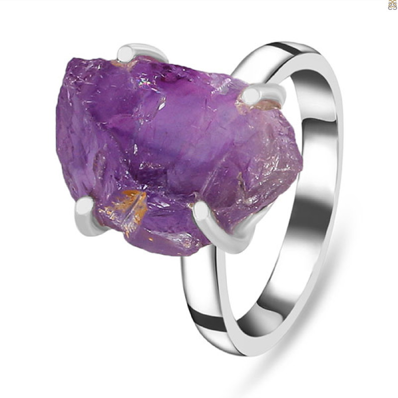 Amethyst Rough Ring-R-Size-8 AMT-2-173