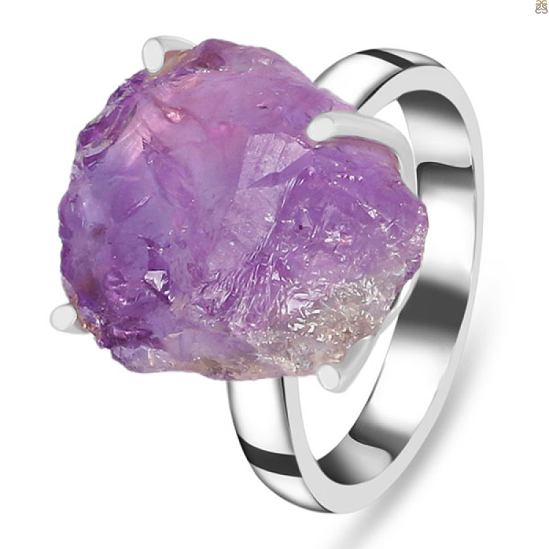 Amethyst Rough Ring-R-Size-7 AMT-2-174