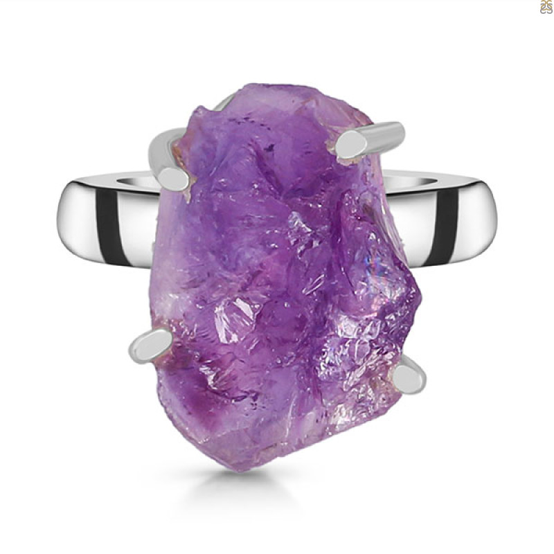 Amethyst Rough Ring-R-Size-6 AMT-2-182