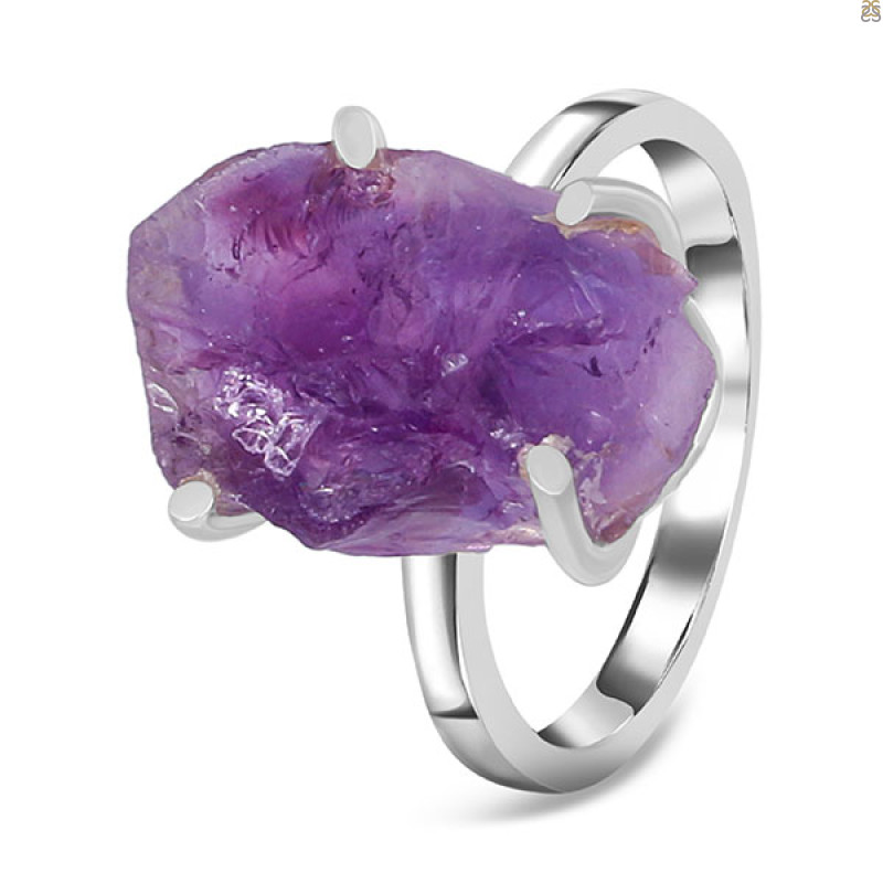 Amethyst Rough Ring-R-Size-6 AMT-2-182